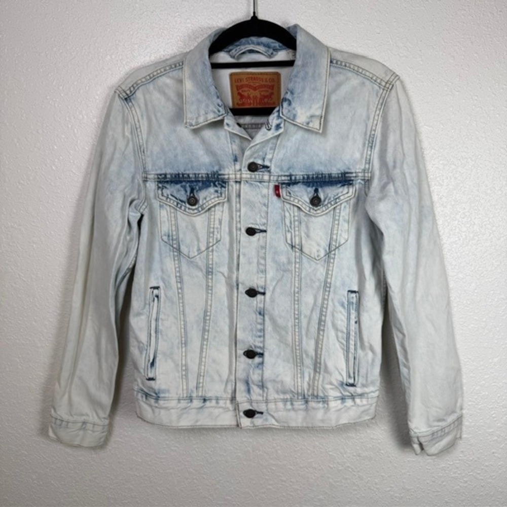 Levi's Type 3 Trucker Denim Jacket Acid Wash Small 72334-0478 Mens Light Blue S